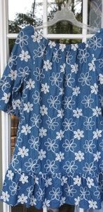 ICE Blue dress with floral detailed.